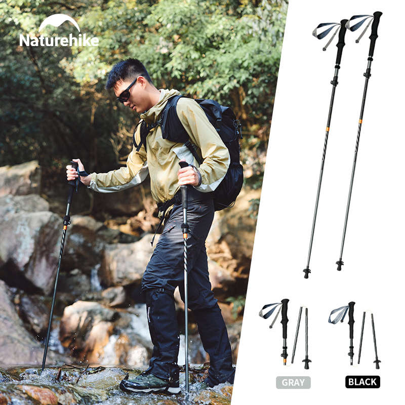 Trekking Pole Carbon - Naturehike Carbon Fiber Walking Stick Folding