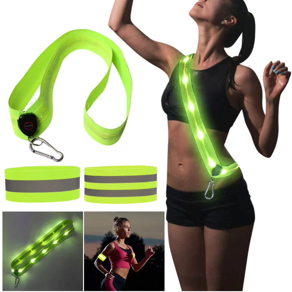 Running Gear Satisfy - LED Shoulder Belt Rechargeable LED Reflective