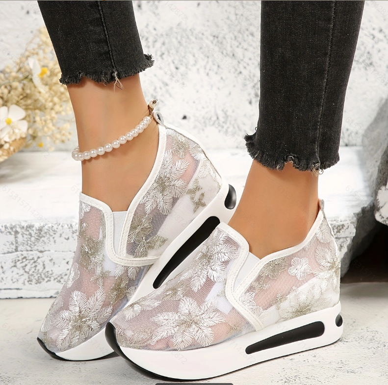 Running Gear Woman - Lace Flats Platform Women Sport Shoes