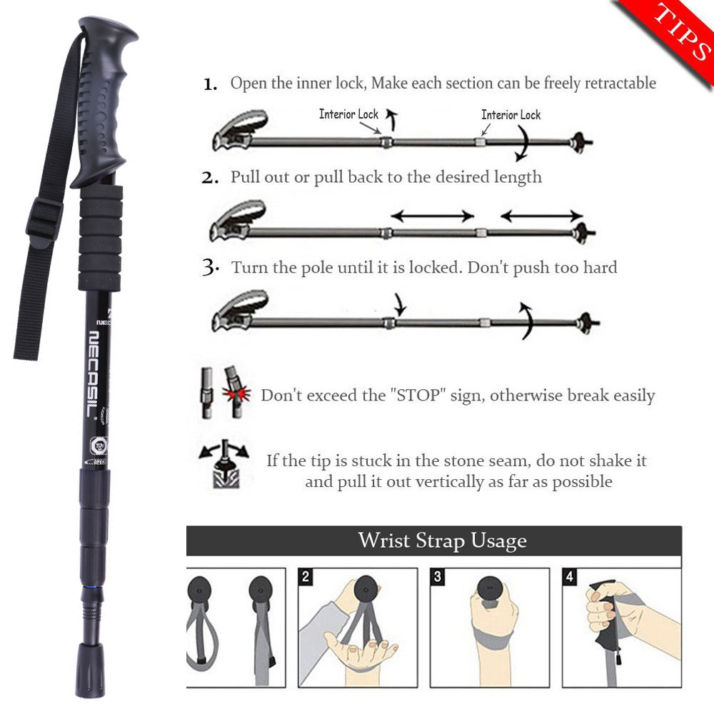 2 Cái/lốc Đi Bộ Cực Hike Gậy Đ - đánh giá và giá Trekking Pole Carbon