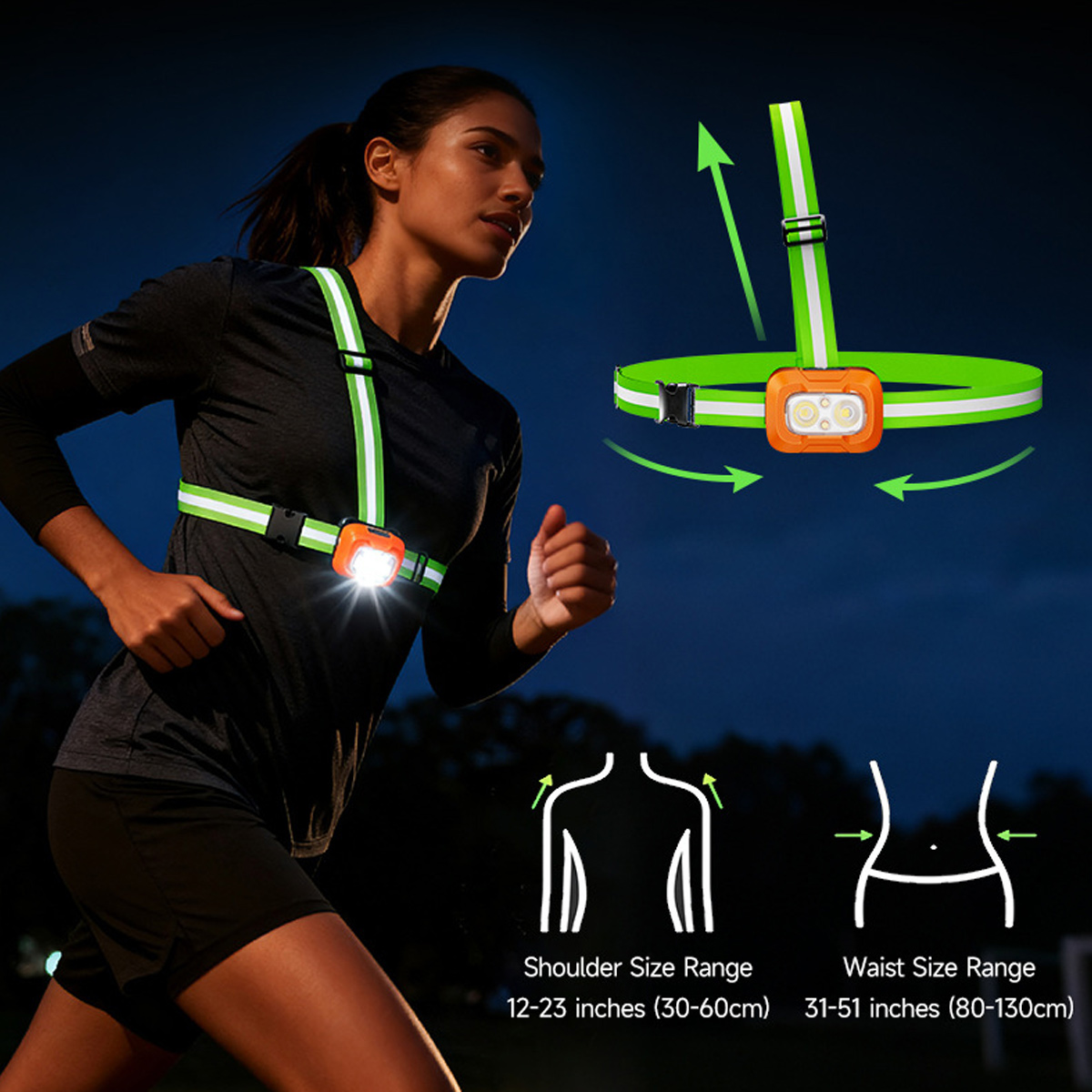Running Light USB Rechargeable - đánh giá và giá Running Gear Reflective