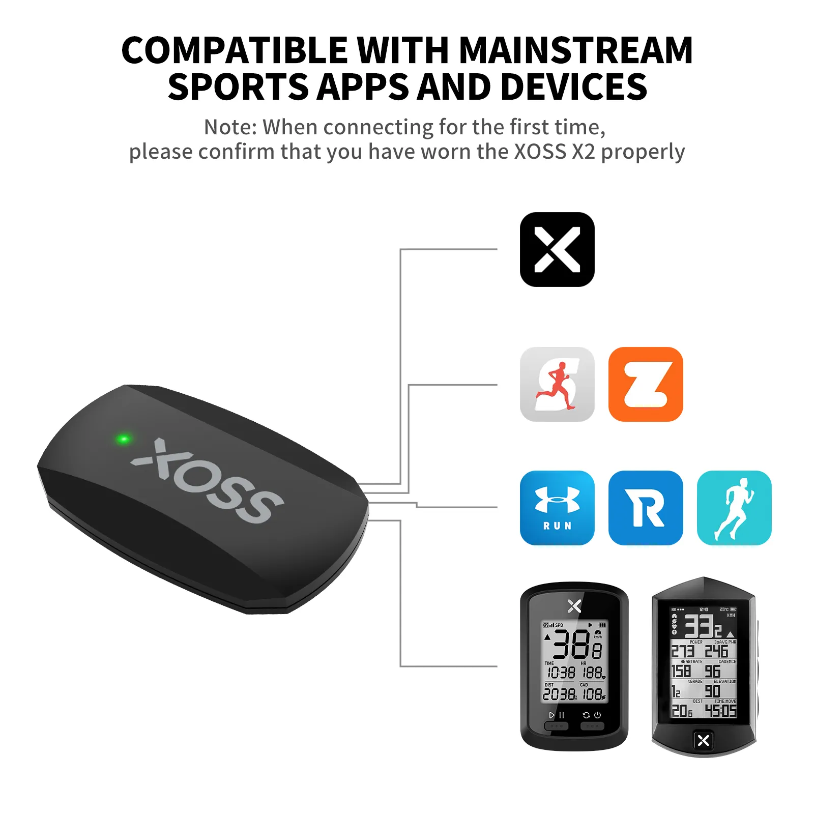 XOSS X2 Chest Strap Heart Rate - đánh giá và giá Heart Rate Strap Chest