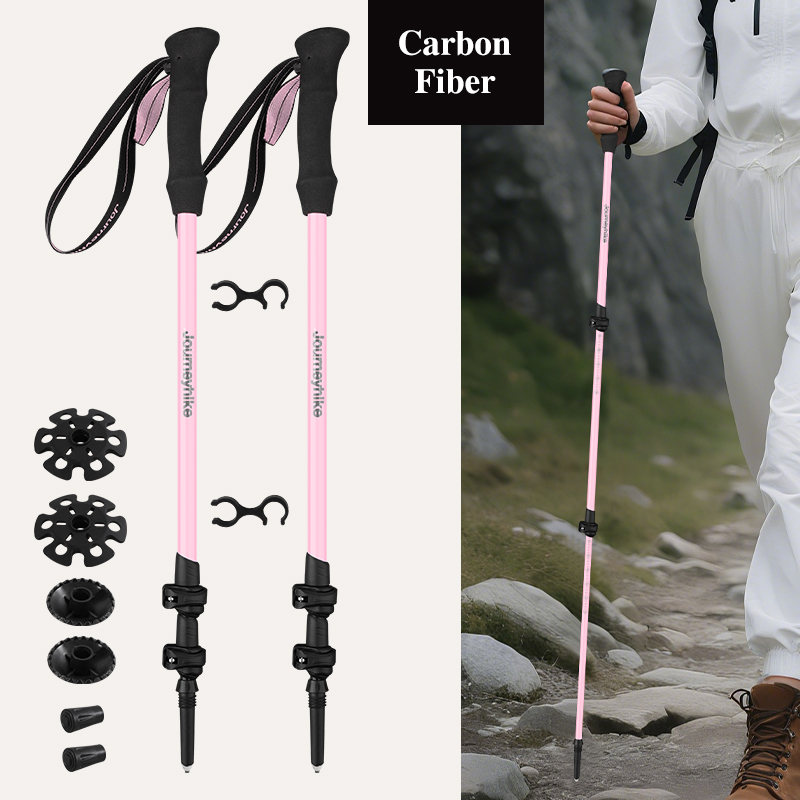 Pink Carbon Fiber Hiking Poles - đánh giá và giá Trekking Pole Carbon
