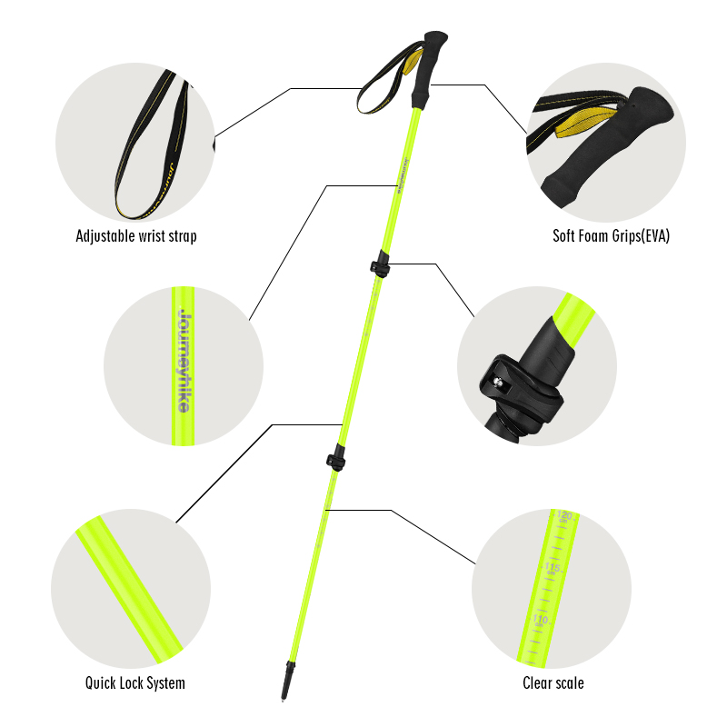 Fluorescent Green Carbon Fiber - đánh giá và giá Trekking Pole Carbon